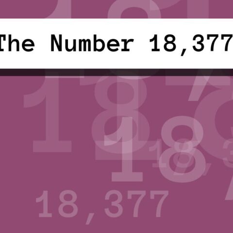 About The Number 18,377