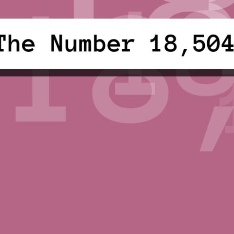 About The Number 18,504