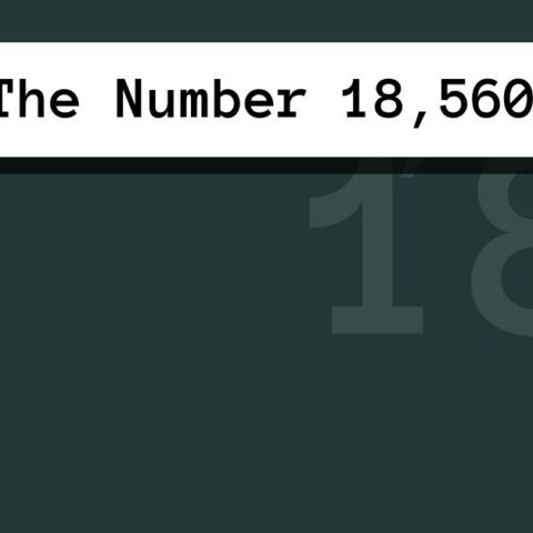 About The Number 18,560