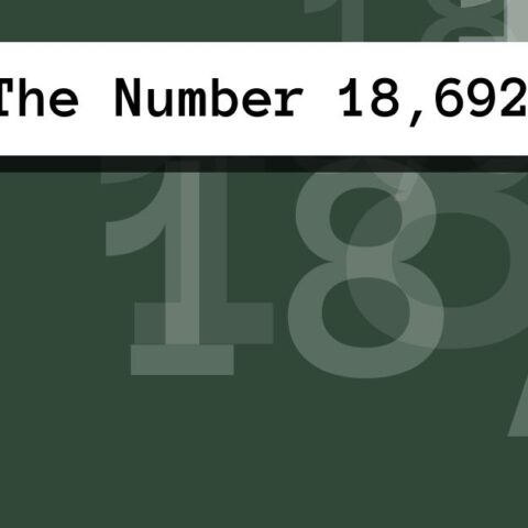 About The Number 18,692