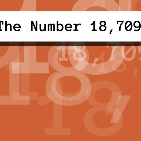 About The Number 18,709