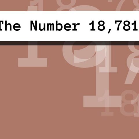 About The Number 18,781