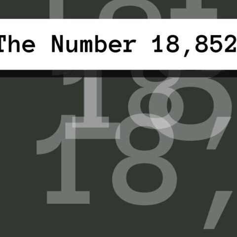 About The Number 18,852