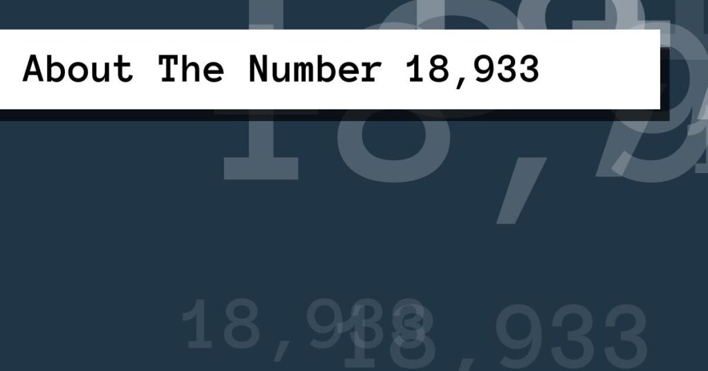About The Number 18,933