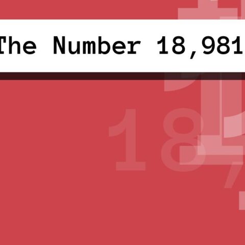 About The Number 18,981