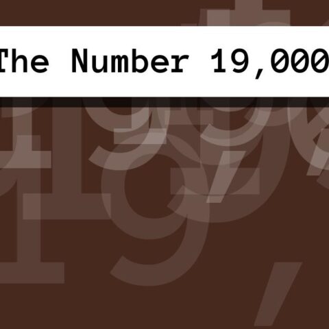 About The Number 19,000
