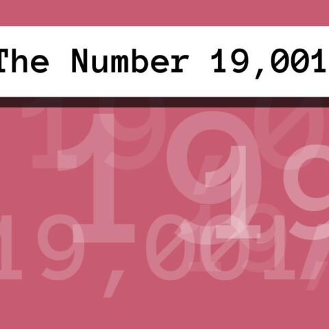 About The Number 19,001