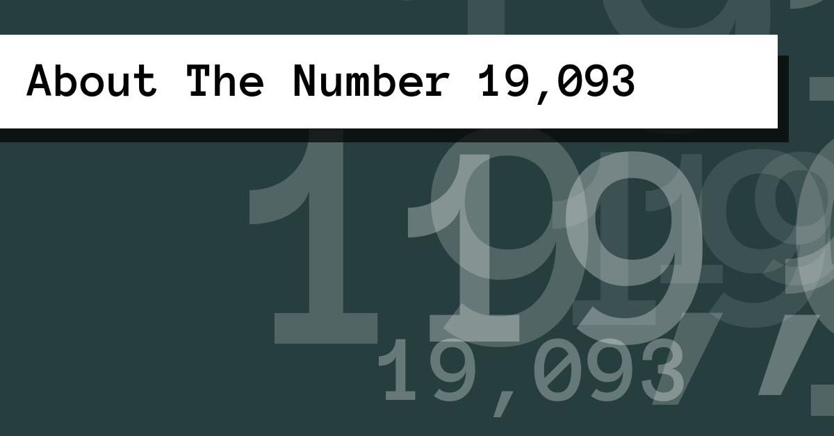 About The Number 19,093