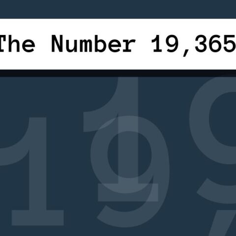 About The Number 19,365