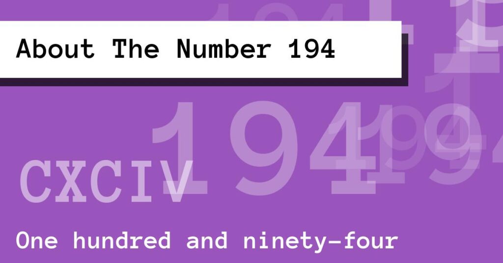 About The Number 194
