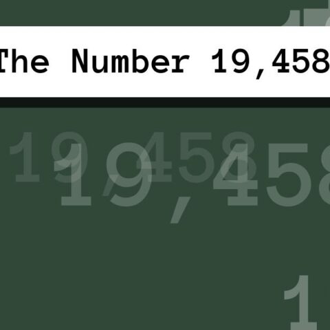 About The Number 19,458