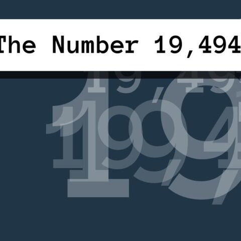About The Number 19,494