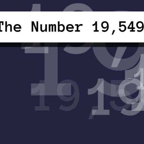 About The Number 19,549