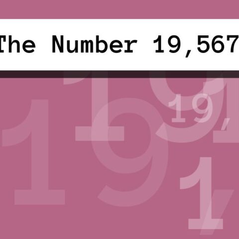 About The Number 19,567
