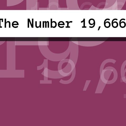 About The Number 19,666