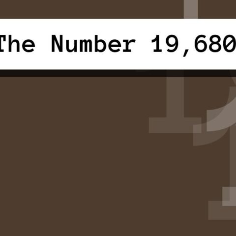 About The Number 19,680