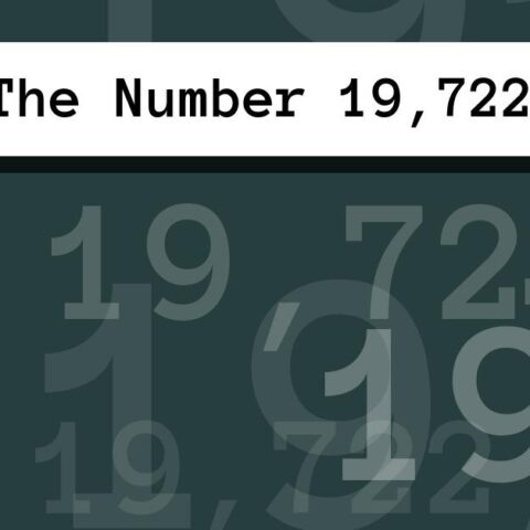 About The Number 19,722