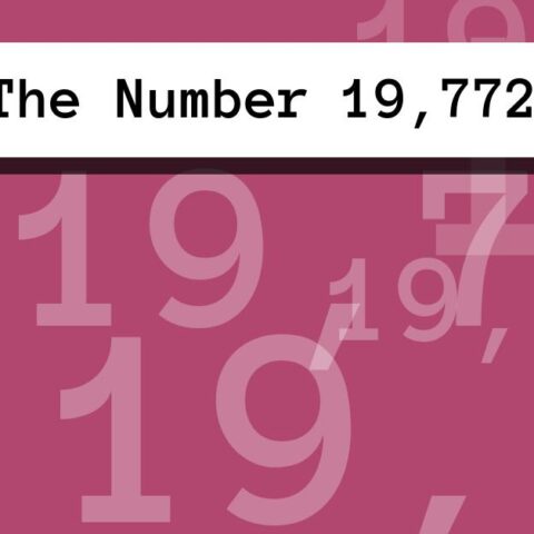 About The Number 19,772