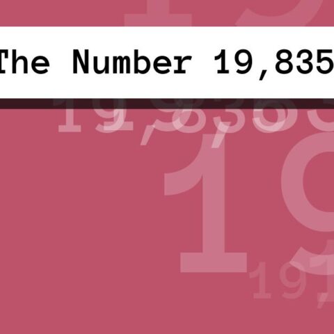 About The Number 19,835