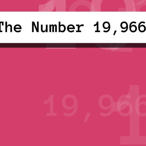 About The Number 19,966