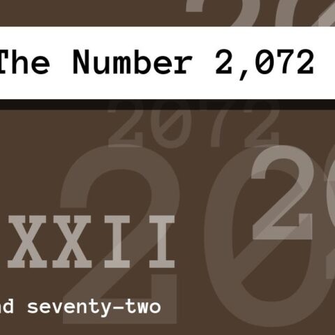 About The Number 2,072