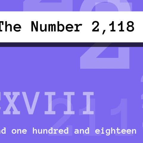 About The Number 2,118