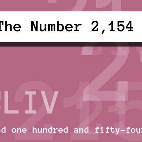 About The Number 2,154