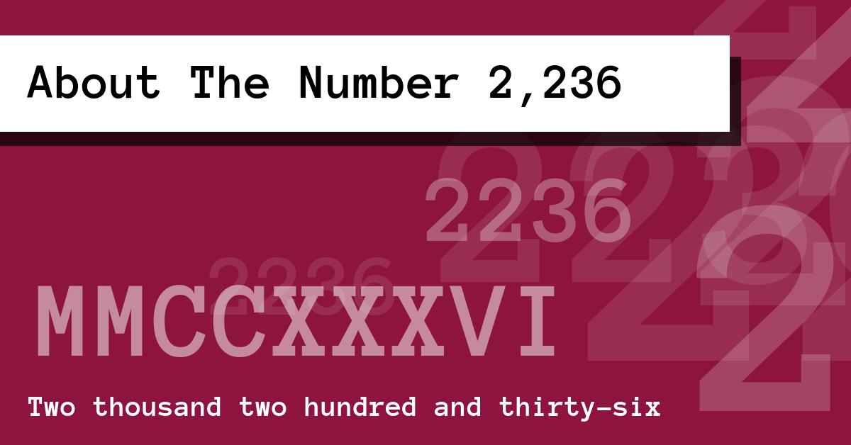 About The Number 2,236