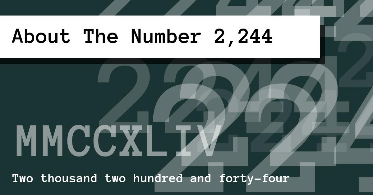About The Number 2,244
