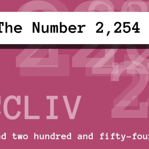 About The Number 2,254