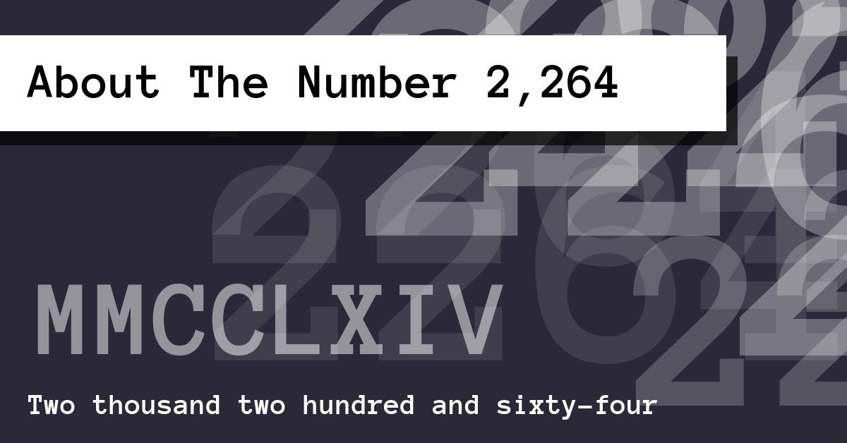 About The Number 2,264