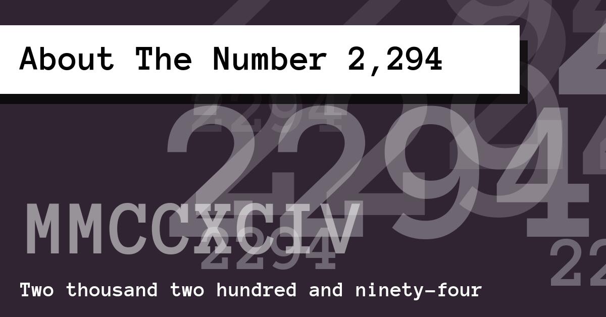 About The Number 2,294