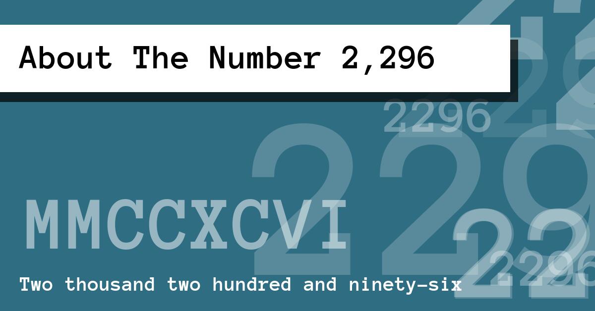About The Number 2,296