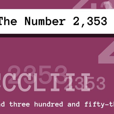 About The Number 2,353