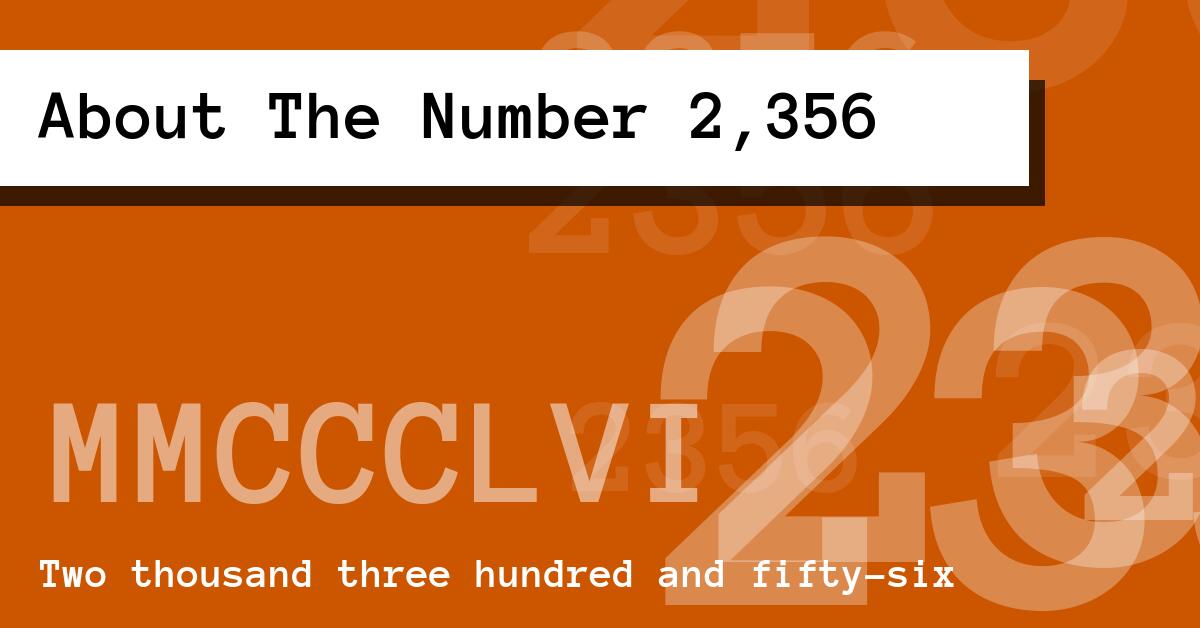 About The Number 2,356