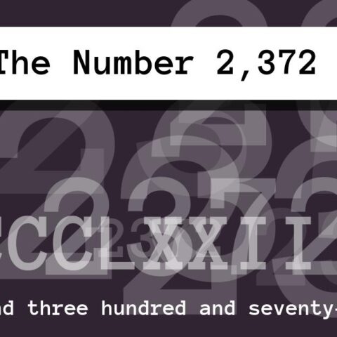 About The Number 2,372