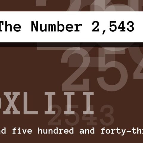 About The Number 2,543