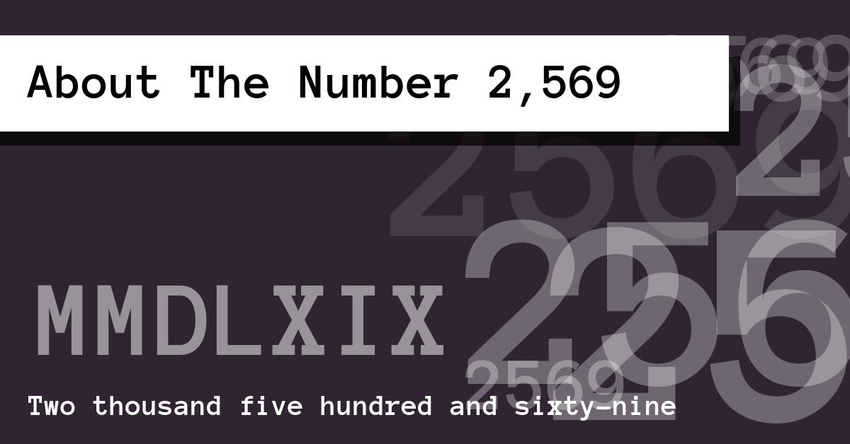 About The Number 2,569