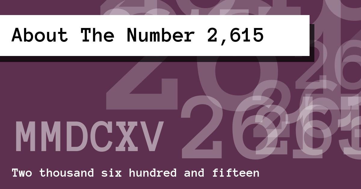 About The Number 2,615