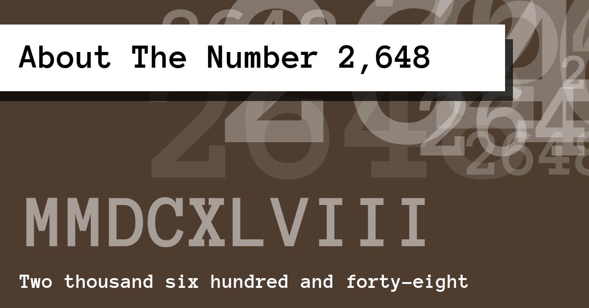 About The Number 2,648