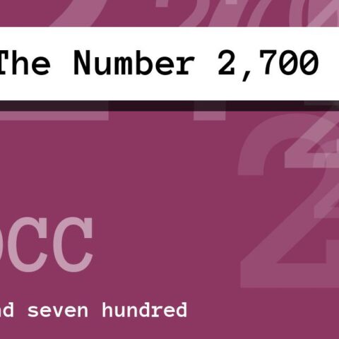 About The Number 2,700