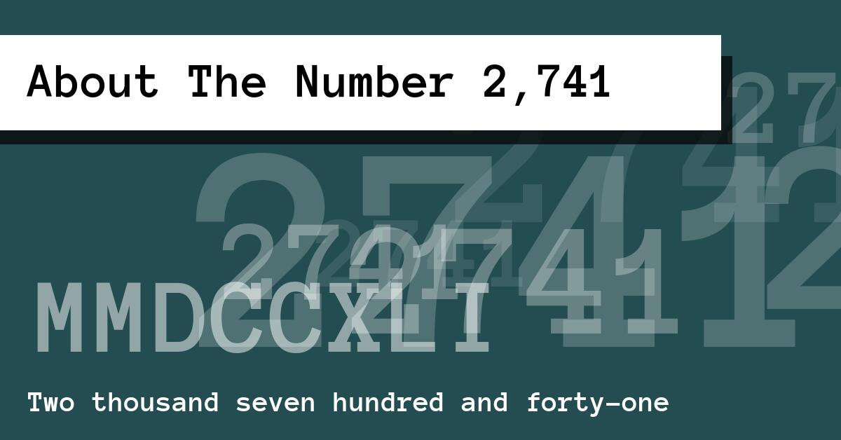 About The Number 2,741