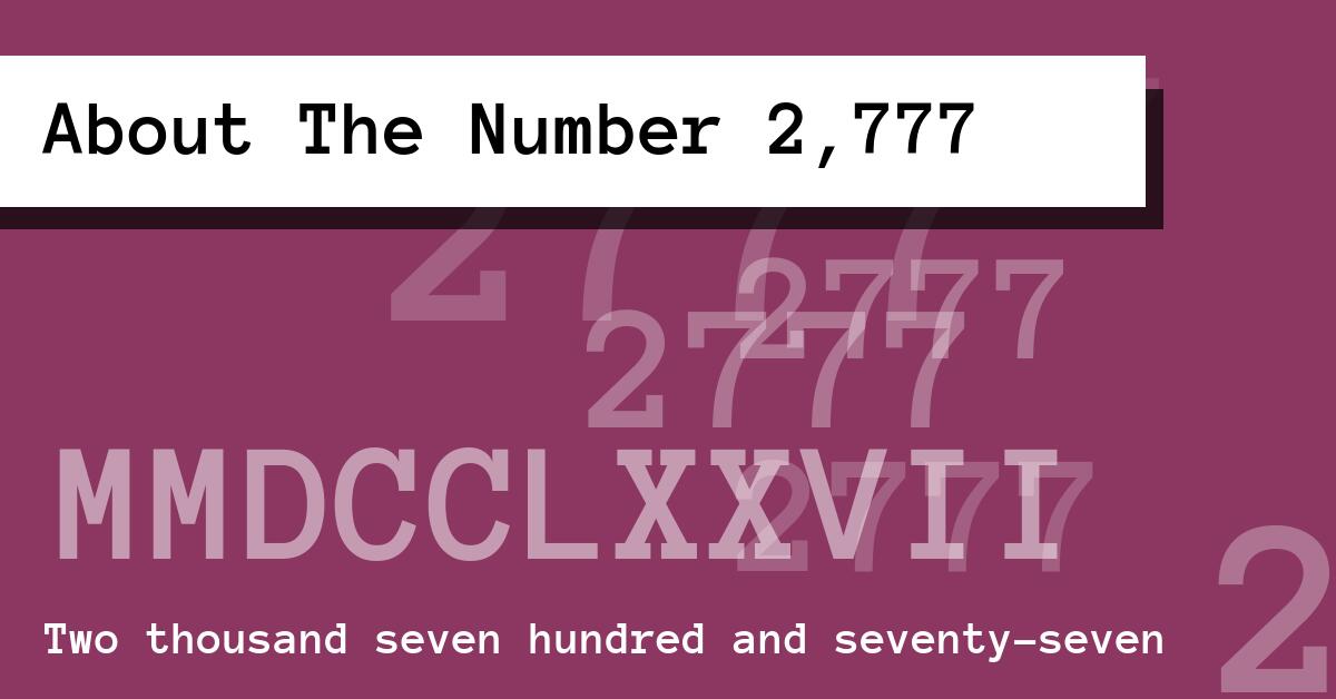 About The Number 2,777