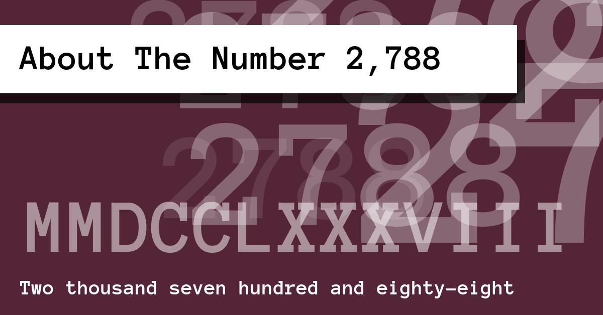 About The Number 2,788