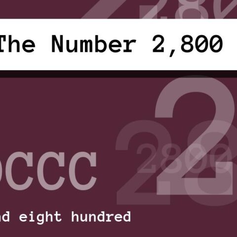 About The Number 2,800