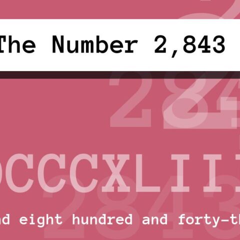 About The Number 2,843
