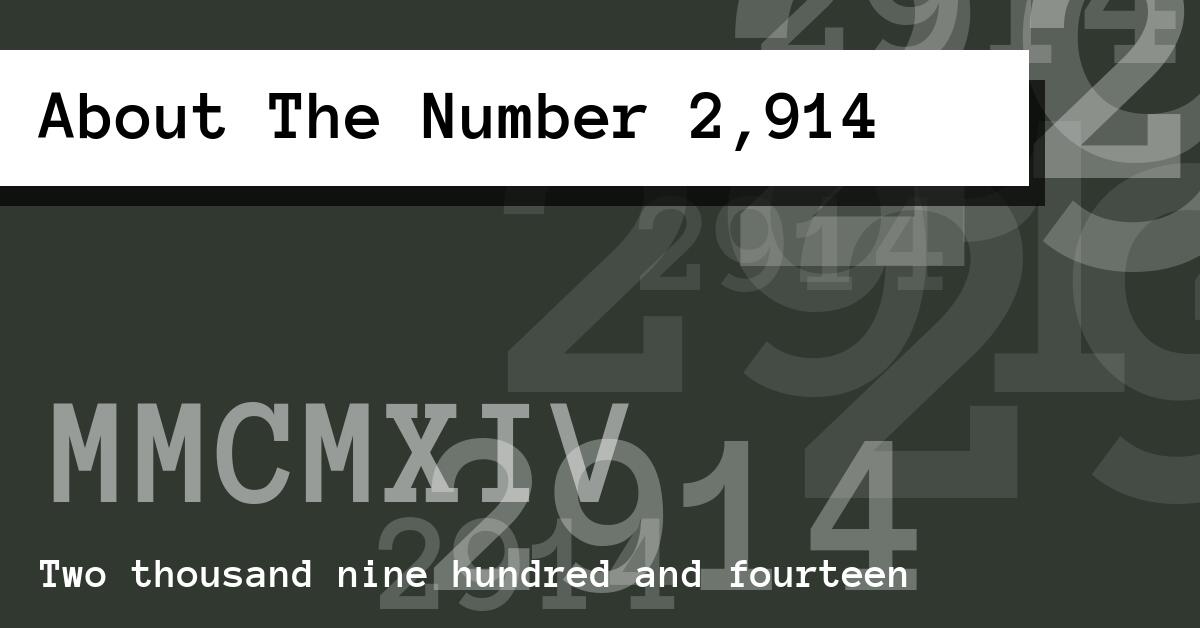 About The Number 2,914