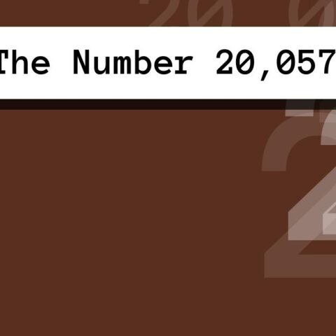 About The Number 20,057