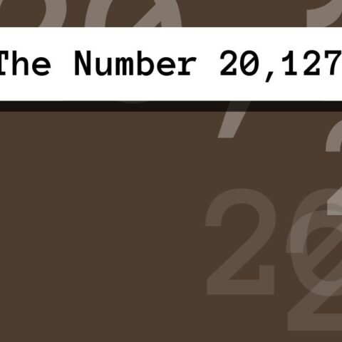 About The Number 20,127