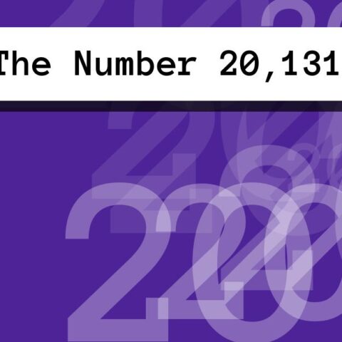 About The Number 20,131
